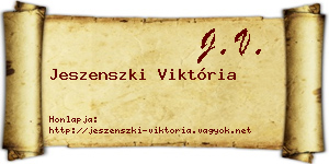 Jeszenszki Viktória névjegykártya