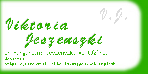 viktoria jeszenszki business card